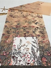 voordelige Vloerlengte-A-lijn Jurken Tot de grond Maxi-jurk Feestjurk Cocktail jurk Moeder van de bruid jurk Korte mouw V-hals Elegant Vintage Luxueus Formeel Bruiloft gast Kentucky Derby Chiffon Tule met Bloemenprint