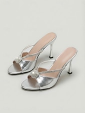 cheap Women-Women's Pink Rhinestone High Heel Sandals - Elegant Slingback Stiletto for Vacation Dinner &amp; Beach Evening Party