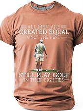 preiswerte Hobby T-Shirts-Herren Golf T Shirt Kurzarm T-Shirt 3D-Druck Rundhalsausschnitt Hemd Mode Täglich Täglich Straße Rote Dunkelgrün Sommer Frühling Bekleidung S M L XL XXL XXXL