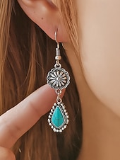 olcso Női fülbevaló-Női bohém türkiz ötvözet fülbevalók, könnyű függő ékszerek, tökéletesek tengerparti nyaraláshoz, hétköznapi viselethez és nyári kiegészítőkhöz