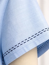 levne jednoduché tričko-Dámské Tričko Tričko Henley Tričko Top Knoflíky Proužky Módní Krátký rukáv Henley Běžné topy Ležérní Plážové léto Bílá Světlá růžová Nebeská modř Léto Jaro