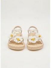 levne Espadrilky-dámské boho květinové sandály – barevné vyšívané řemínkové kalhotky s květinami na léto, plážové oblečení a ležérní outdoorový styl