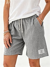 tanie Statki-Damskie Bermudy Szorty bawełniane i lniane Typu Chino Letnie szorty Urlop Moda Moda miejska Krótki Wysoka talia Kieszeń Elastyczny pas Nadruk Wygodne Miękka Wygodny Elastyczny Codzienny Na zewnątrz