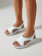 voordelige Sport Sandalen-Lichtgewicht instapsandalen voor dames – ademend ontwerp met uitsparingen, zachte dempende zool, casual wandelschoenen voor de zomer en op reis. &amp;alledaagse kleding