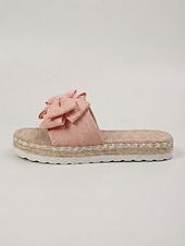halpa Liukuesteet-Naisten kermanväriset pellavaiset rusettivartiset sandaalit - elegantit espadrillot flatform-kengät risteilylomille ja trooppisille kesälomille &amp;ylellinen lomakeskusvaate