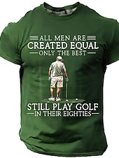 preiswerte Hobby T-Shirts-Herren Golf T Shirt Kurzarm T-Shirt 3D-Druck Rundhalsausschnitt Hemd Mode Täglich Täglich Straße Rote Dunkelgrün Sommer Frühling Bekleidung S M L XL XXL XXXL