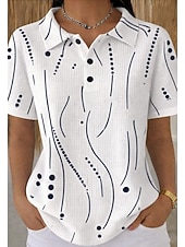  Női Ing Gofris pólóingek Nyári felsők Grafika Mértani Pöttyös Szüret Stílusos Ujjatlan Térfogatcsökkenés Normál felsők Tengerparti esküvő Hétköznapi Napi Medence Fehér Arcpír rózsaszín Lóhere Nyár