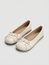 Недорогие Women-Women's Brown Wide-fit Bow Ballet Flats – Comfortable Soft Round-Toe Slip-On Shoes, Casual Faux Leather Non-Slip Flats for Cruise, Vacation &amp; Everyday Wear
