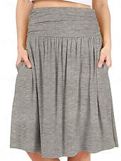 Χαμηλού Κόστους Γυναικείες φούστες και σορτς-Γυναικεία Μονόχρωμο Casual φούστα Φούστες τένις με σορτς Αθλητική φούστα Αμάνικο Πλισέ Τσέπη Ψηλή Μέση Ελαστικό Σκούπισμα ιδρώτα Αναπνέει Τέννις Γκολφ Pickleball Φούστες Ελλειψη Μαύρο Κρασί Βαθυγάλαζο