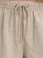 economico Pantaloncini Bermuda-Per donna Bermuda Shorts Pantaloncini Estivi Shorts da Spiaggia Vacanza Moda Casual Quotidiano Lunghezza al ginocchio Vita Alta Tinta unica Semplice Coulisse Tasca Fascia Elastica Comodità Leggero