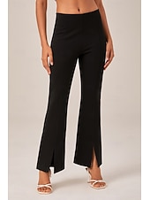 baratos Calça-Mulheres Mimolet Elegante Branco Azul Royal Preto XS S M