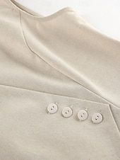 economico Imposta-Per donna Set di biancheria in cotone Set da due pezzi Gilet Senza Maniche Scollo a V Semplice Moda Streetwear Casuale Quotidiano All'aperto Cachi Estate Vestibilità regolare