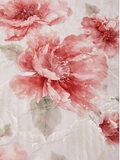 cheap Tea Length-A-Line Tea Length Party Dress Cocktail Dress Wedding Guest Dress Mother of the Bride Dress 3/4 Length Sleeve V Neck Shirt Collar Elegant Vintage Formal Organza Jacquard with Floral Print