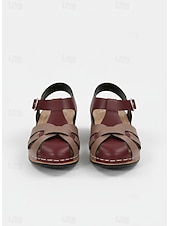 お買い得  快適なサンダル-調節可能なバックル付きの女性用ストラップ付きコンフォートサンダル - 快適な普段履きやカジュアルな服装に最適なスタイリッシュな夏用フットウェア