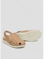 Χαμηλού Κόστους Άνετες Σανδάλες-slingback casual σανδάλια για γυναίκες – κλειστά παπούτσια με σχέδιο κοπής, άνετα για καθημερινή χρήση και περιστάσεις άνοιξη/καλοκαίρι