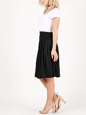 Χαμηλού Κόστους Γυναικείες φούστες και σορτς-Γυναικεία Μονόχρωμο Casual φούστα Φούστες τένις με σορτς Αθλητική φούστα Αμάνικο Πλισέ Τσέπη Ψηλή Μέση Ελαστικό Σκούπισμα ιδρώτα Αναπνέει Τέννις Γκολφ Pickleball Φούστες Ελλειψη Μαύρο Κρασί Βαθυγάλαζο