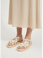 levne Espadrilky-dámské boho květinové sandály – barevné vyšívané řemínkové kalhotky s květinami na léto, plážové oblečení a ležérní outdoorový styl