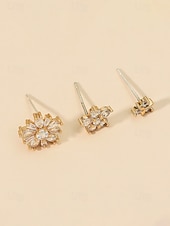 cheap Women's Earring-Women's Boho Alloy Ear Cuff Set, Multi Style Crystal Clip On Earrings for Beach Vacation, Summer Resort and Everyday Casual Wear