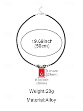 preiswerte Zubehör-Herren-Legierung &amp;Acryl-Halskette mit Anhängern in Nationalflaggen-Optik, verschiedene Ländermotive, lässiger Boho-Stil, perfekt für Fußballfans, Spieltage und Outdoor-Aktivitäten. &amp;Alltagskleidung