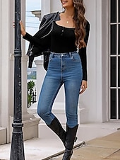 cheap Plain Blouses-Women's Blouse Buttons Solid Color Daily Stylish Casual Long Sleeve Crew Neck Regular Tops Daily Black White Wine Brown Dark Gray Spring Fall