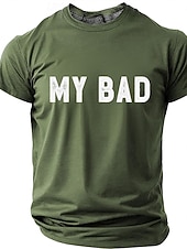 Χαμηλού Κόστους Σαρκαστικό Χιούμορ T-shirts-Ανδρικά Σαρκαστικός Μπλουζάκι Κοντομάνικο Κοντομάνικη μπλούζα 3D εκτύπωση Στρογγυλή Ψηλή Λαιμόκοψη Πουκάμισο Μοντέρνα Υψηλής Ποιότητας Απλός Causal Καθημερινά Πάρτι Θαλασσί Μπλε Απαλό Μπλε της Λίμνης