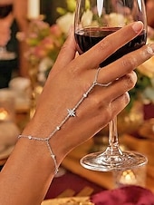 tanie Bransoletka damska-damska bransoletka na rękę w stylu boho ze stopu metali, elegancka bransoletka na palec w kolorze złotym i srebrnym na wakacje na plaży, do letniego kurortu i na co dzień