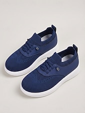 cheap Women's Sneakers-Women's Pink Breathable Knit Sneakers – Lightweight Walking Shoes, Slip-On Style Shoes for Casual, Travel &amp; Everyday Use