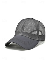 abordables Chapeaux pour hommes-Casquette de baseball pour homme en polyester respirant, style trucker multicolore ajustable, idéale pour les vacances à la plage, les tenues décontractées, la course à pied, la randonnée et les sports de plein air.