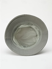 baratos Chapéus Masculinos-Chapéu bucket masculino respirável e leve em poliéster, várias cores, secagem rápida, ideal para férias na praia, pesca, caminhadas e uso casual no dia a dia.