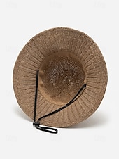 billiga Kvinnors hattar-Dam bohemisk sommarhatt, andningsbar polyester, 3D-blomdekoration, flerfärgad, solhatt med brett brätte för strandsemester, vardagskläder