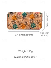 billige Lommebøker-Dame-lommebok i bohemsk kunstskinn med lang lommebok, stor kapasitet og flere kortspor med glidelås rundt clutch i flere mønstre for shopping, daglig bruk og reiser