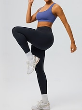 abordables Sujetadores deportivos &amp; chalecos-Mujer Camisetas sin mangas para hacer ejercicio Sujetadores de Deporte Cuchara Ropa Interior / Prenda Interior Absorción de impacto Tamaño Ajustable Ligero Inalámbrico Acolchado Color sólido Deporte