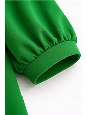  San Patrizio Per donna Maglietta Taglio Tinta unica Elegante Moda Casual Mezza Manica Manica a Lanterna Girocollo Top Regolari Quotidiano Uscire Weekend Verde Estate Primavera