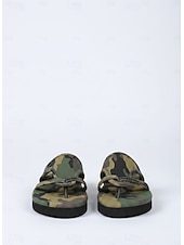 preiswerte Rutschsandalen-Leichte Damen-Sandalen mit Camouflage-Muster – rutschfeste, lässige Sommersandalen für Strandbesuche, Camping und den Alltag.