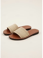 billige Sklisandaler-Flyknit-sandaler til dame – lette, pustende sommersko for kvinner, perfekte for uformelle dater og utflukter i varmt vær.