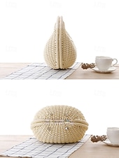 economico Borsette e borse tote-Borsa tote rotonda da donna in paglia, disponibile in diversi colori, ideale per vacanze al mare, viaggi in resort, outfit estivi casual e per un look boho di tutti i giorni.