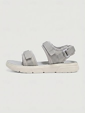 economico Sandali Sportivi-sandali sportivi piatti grigi da donna – sandali da passeggio leggeri e regolabili con triplo cinturino, scarpe comode per esterni, da viaggio &amp;abbigliamento quotidiano