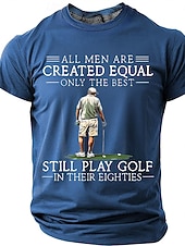 preiswerte Hobby T-Shirts-Herren Golf T Shirt Kurzarm T-Shirt 3D-Druck Rundhalsausschnitt Hemd Mode Täglich Täglich Straße Rote Dunkelgrün Sommer Frühling Bekleidung S M L XL XXL XXXL