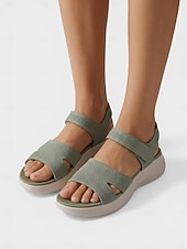 preiswerte Komfortsandalen-Blaue Damen-Strick-Sportsandalen mit Fußgewölbeunterstützung – atmungsaktive, leichte Komfortsandalen für sommerliche Spaziergänge, Reisen und Strandbesuche &amp;Alltagskleidung