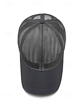 abordables Chapeaux pour hommes-Casquette de baseball pour homme en polyester respirant, style trucker multicolore ajustable, idéale pour les vacances à la plage, les tenues décontractées, la course à pied, la randonnée et les sports de plein air.