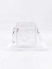 cheap Vacation &amp; Travel Bags-Women's Clear PVC Crossbody Bag, Large and Small Size Transparent Shoulder Bags with Adjustable Straps, Stylish Multi-Color Bags for Beach Vacation, Travel and Casual Daily Use