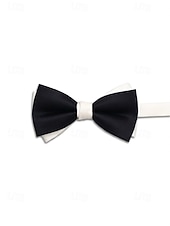 billiga Bröllop ACC-Herrfluga med dubbla lager, polyestermaterial, flerfärgad, justerbar längd, elegant accessoar för bröllopsfest och formell middag
