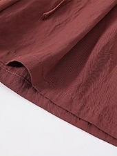 economico Pantaloncini Bermuda-Per donna Bermuda Shorts Pantaloncini Estivi Shorts da Spiaggia Vacanza Moda Casual Quotidiano Lunghezza al ginocchio Vita Alta Tinta unica Semplice Coulisse Tasca Fascia Elastica Comodità Leggero