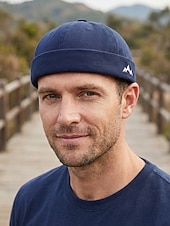 お買い得  メンズ帽子-メンズポリエステル製ドッカーハット。つばのない調節可能なキャップで、山のモチーフが刺繍されています。複数のカラー展開で、旅行、アウトドアスポーツ、普段着、バケーションスタイルに最適です。