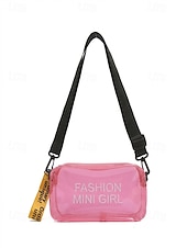 billige Reise- og feriebager-kvinners klar PVC-skulderveske, flerfarget gjennomsiktig skulderveske med justerbar stropp, lett og stilig for strandferie, reise og uformell daglig bruk.