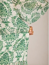 abordables Vestidos casuales con flores-Vestido largo de gasa fluida con estampado barroco exuberante