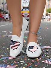  Damen-Strickschuhe zum 250-jährigen Jubiläum der USA – bequeme, leichte Freizeitschuhe im patriotischen Streetstyle für Nationalfeiertage, Festivals und Reisen &alltägliches Gehen