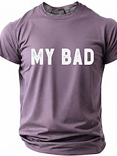 Χαμηλού Κόστους Σαρκαστικό Χιούμορ T-shirts-Ανδρικά Σαρκαστικός Μπλουζάκι Κοντομάνικο Κοντομάνικη μπλούζα 3D εκτύπωση Στρογγυλή Ψηλή Λαιμόκοψη Πουκάμισο Μοντέρνα Υψηλής Ποιότητας Απλός Causal Καθημερινά Πάρτι Θαλασσί Μπλε Απαλό Μπλε της Λίμνης