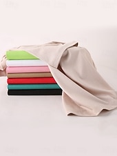  Femmes T-shirt Chemise en coton Couleur Unie Mode Élégant Basique Manche Courte Col en V Hauts Réguliers Occasionnel Quotidien Sortir Blanche Rose Claire Rouge bleu marine Vert Été Printemps