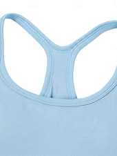 cheap Plain Tank-Women's Athletic Tank Knit Top Tunic Stylish Hot Casual Sleeveless Spaghetti Straps Regular Tops Gym Sports Going out Blue Eggplant Purple Black White Yellow Summer Spring